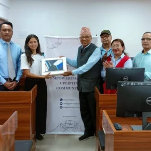 Laptop donation by Joshi Trust for education